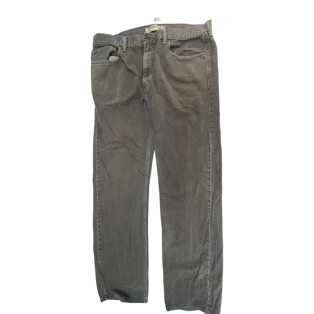 Levis 505 Straight Fit Jeans Mens 38x34 Faded Black‎ Charcoal Denim 100% Cotton